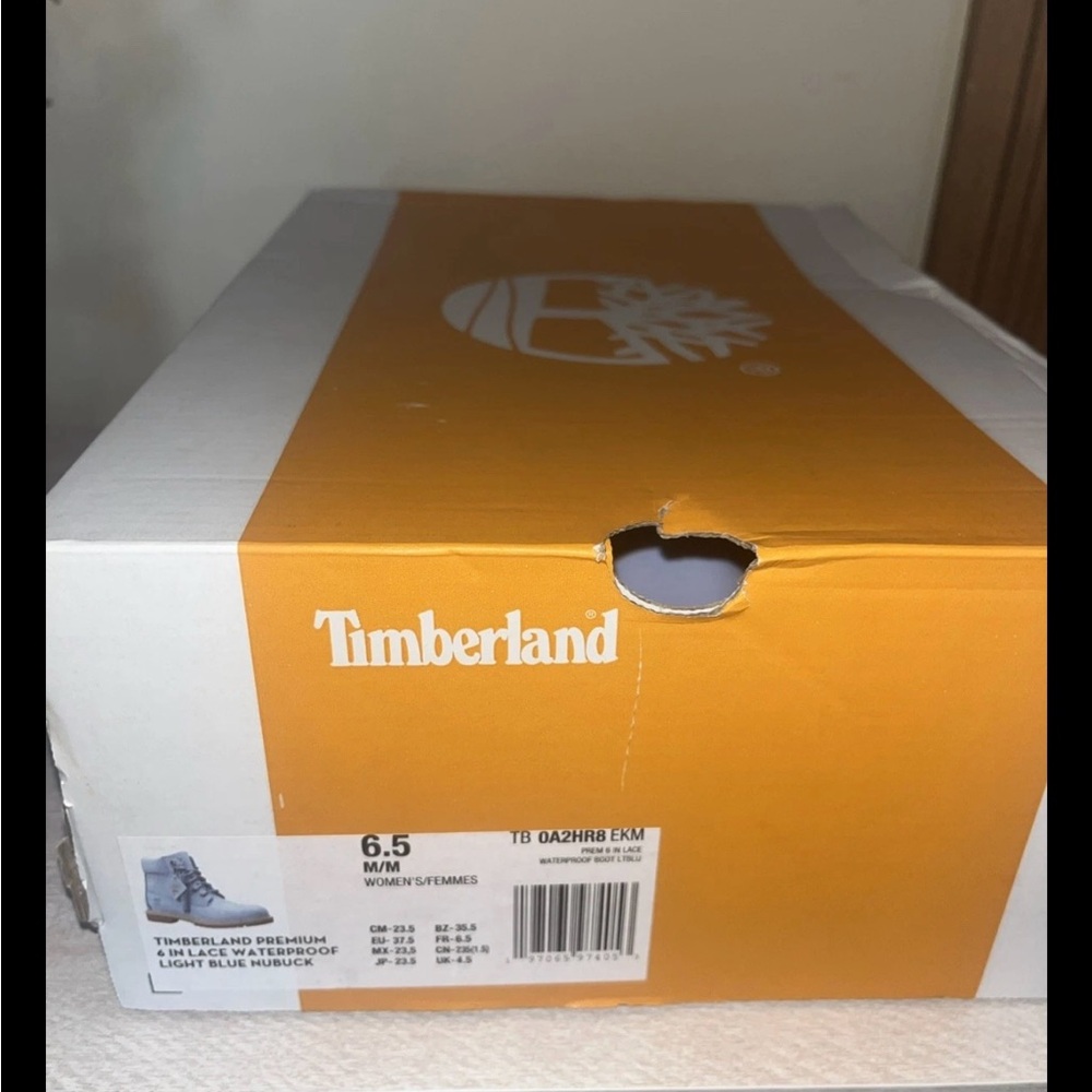 Timberland Light Blue Lace Up Boots